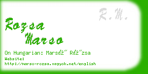 rozsa marso business card